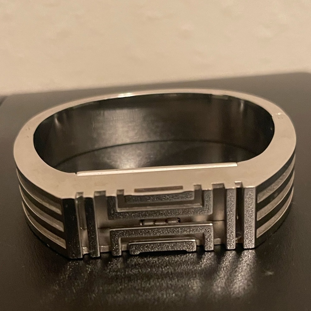 Tony Burch Fitbit Hinged Bracelet Silver Tone